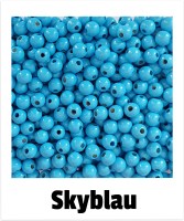 Holzperlen 6mm skyblau